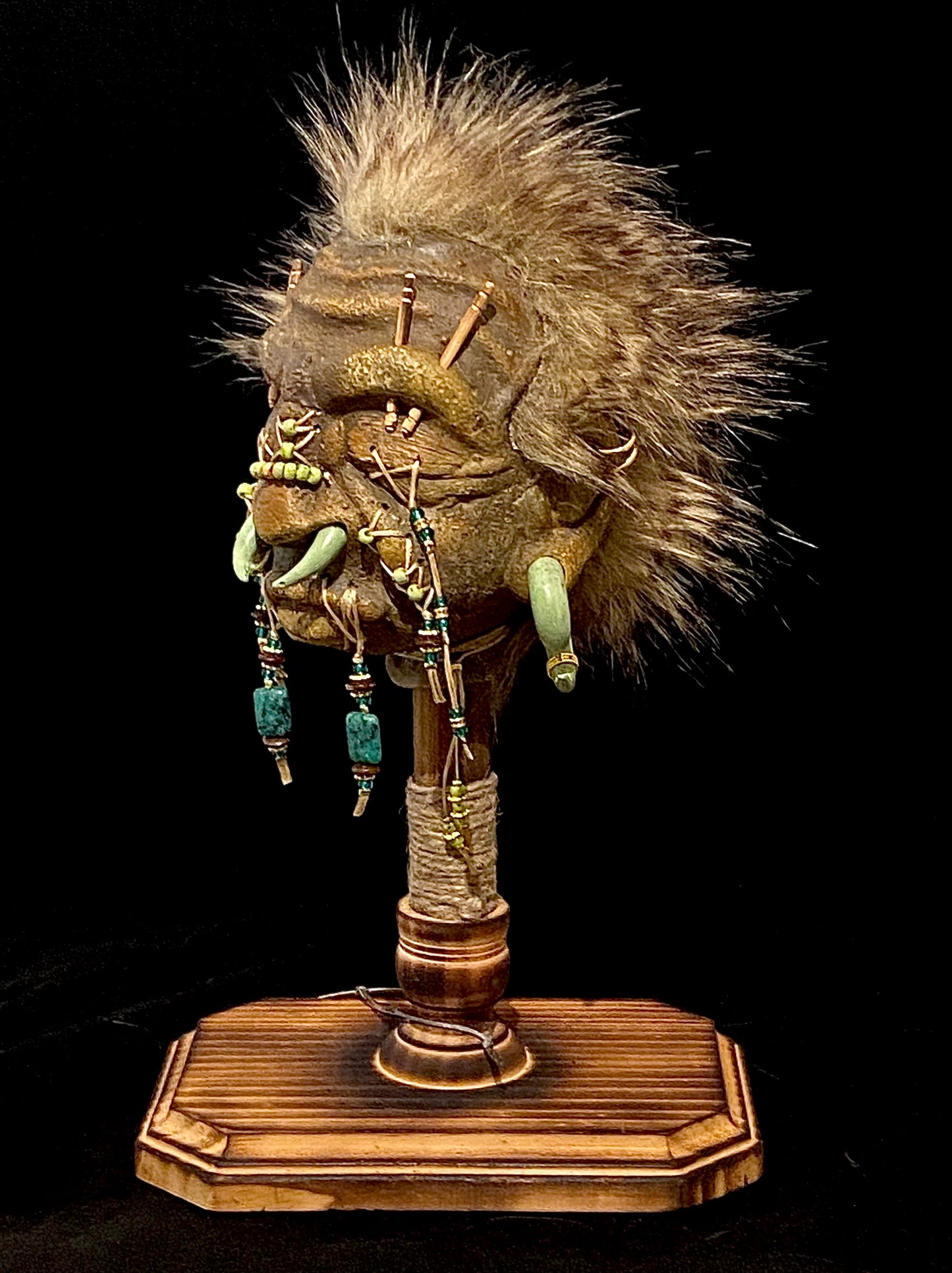 Jade Jeweled Shrunken Head