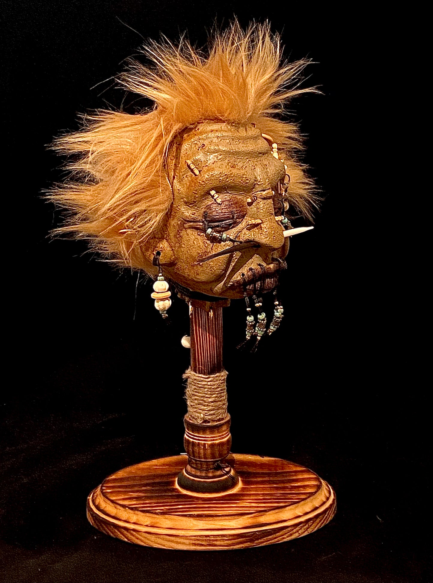 Porcupine Quill Nose Shrunken Head