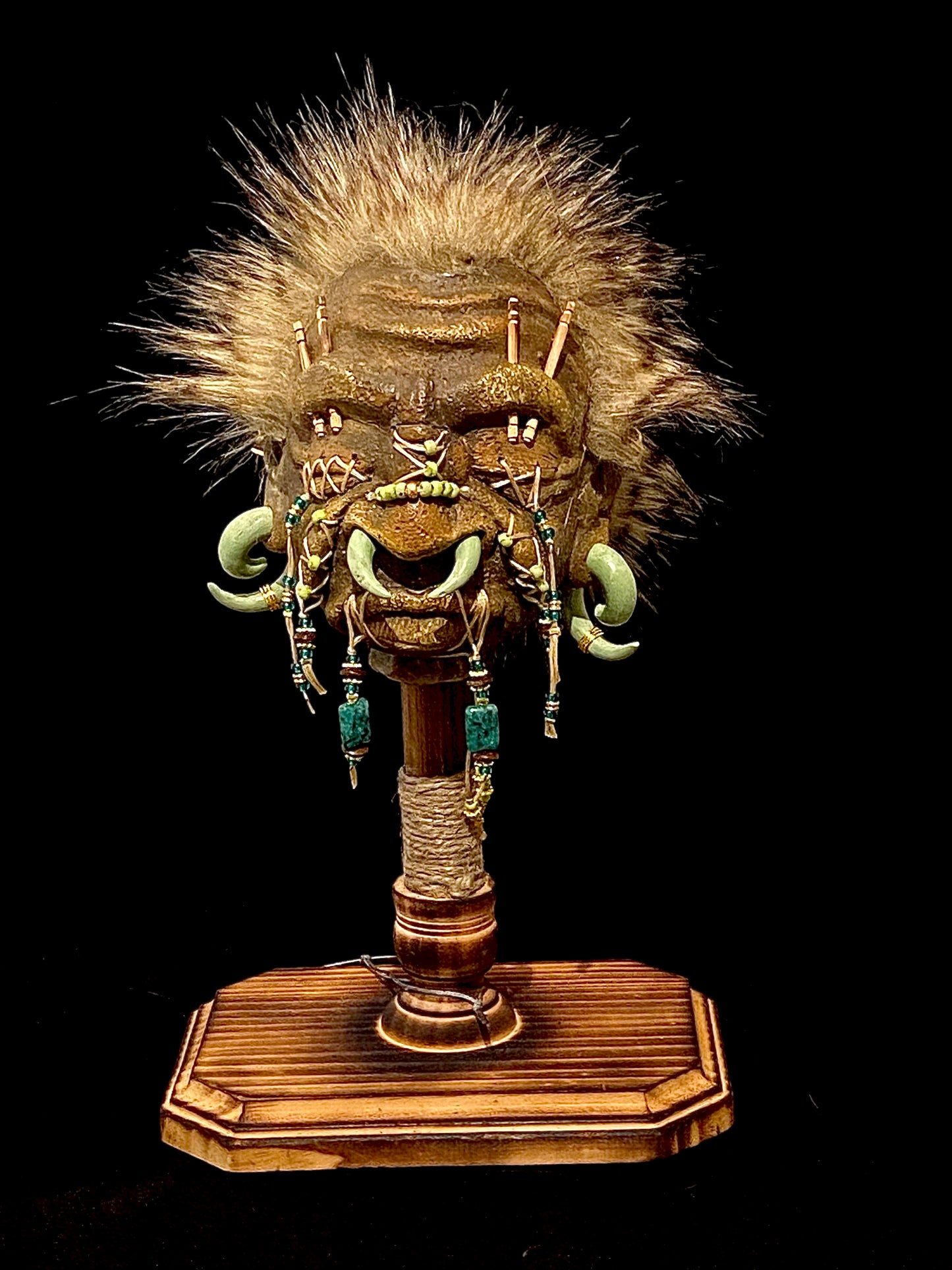 Jade Jeweled Shrunken Head